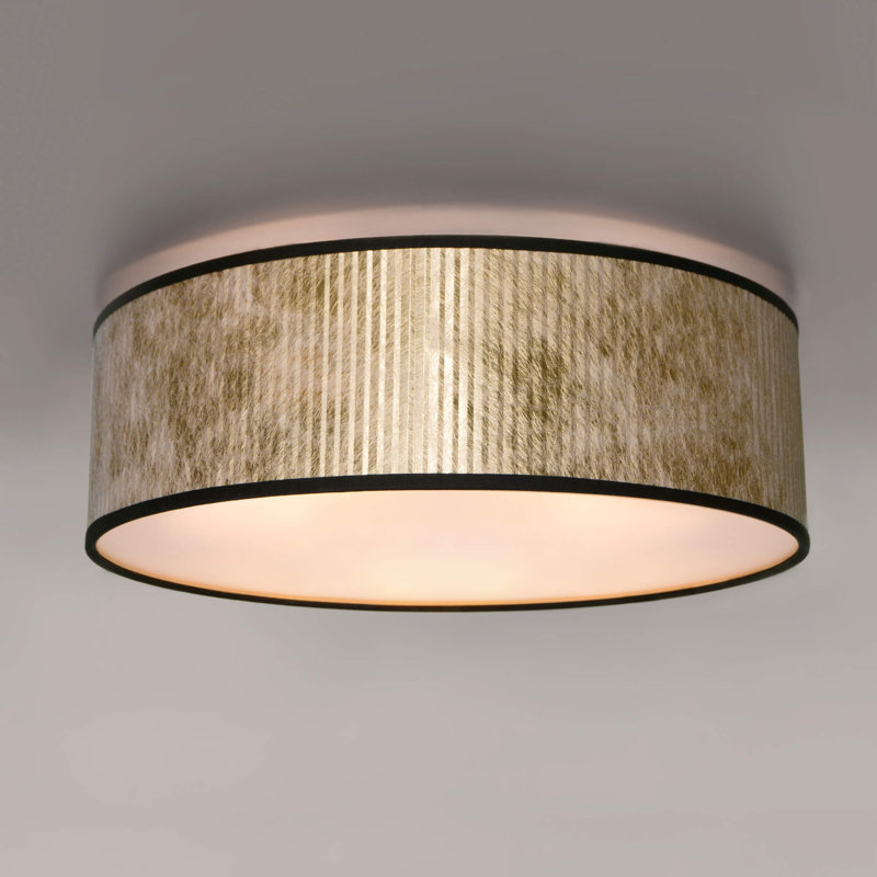 Tres Plisado Flush Mount, Gold, 10cm H x 30cm W x 30cm D