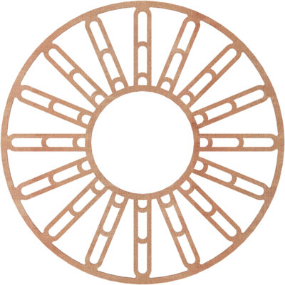 Médaillon de plafond en bois Hale