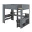 Lit mezzanine double avec bureau
