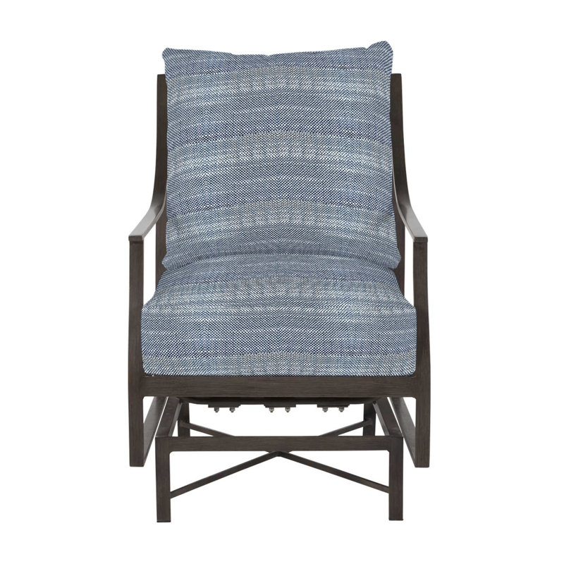 Méridienne en aluminium Monaco - Gris ardoise, Sans bourrure + bourre standard, InsideOut® Rollo ‑ lin Chambray, Gris ardoise