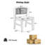 Ensemble de chaises de salle à manger en rotin de 2/4/6, structure en bois d'hévéa, dossier incurvé, siège rembourré épais, chaises d'appoint sans accoudoirs pour la cuisine, le salon, la cuisine-1423030360-1423030361