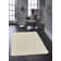 Solid Colour Shaggy Area Rug Ivory