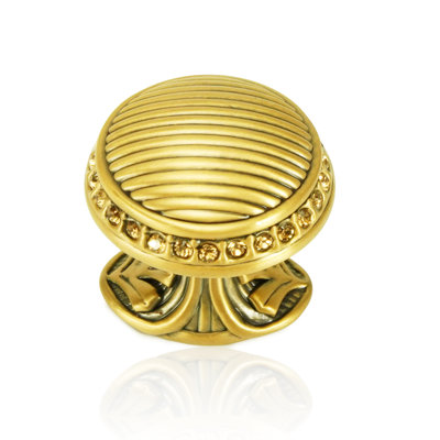 CAMBRIDGE ROUND KNOB; CLEAR CRYSTAL