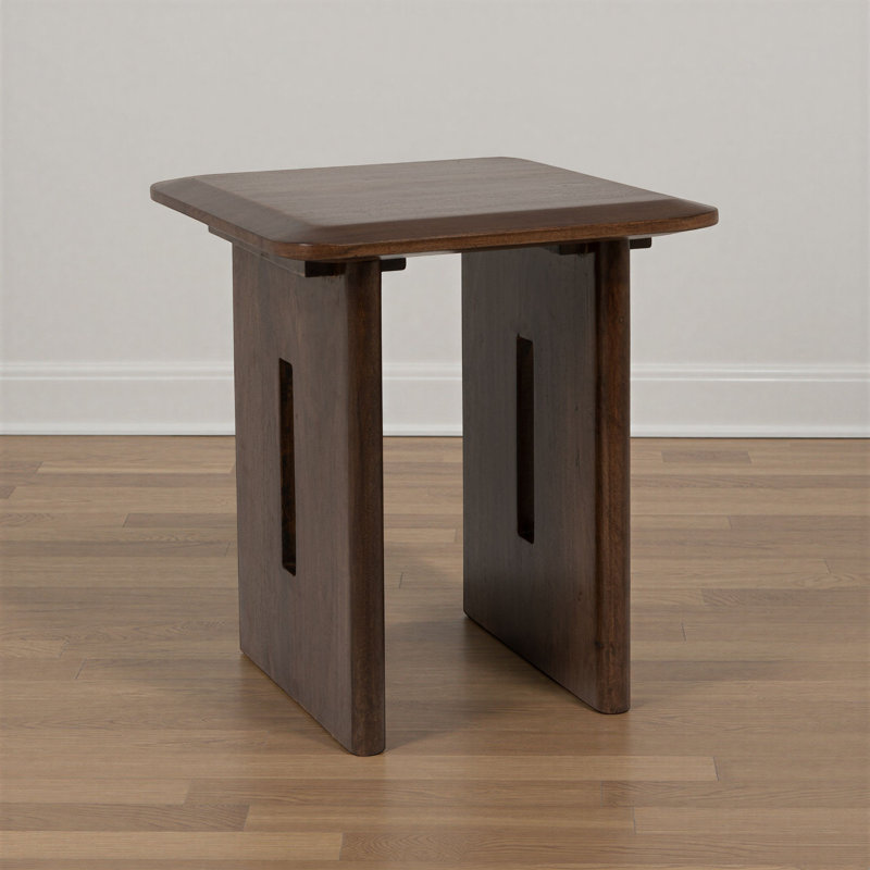 Table de bout carrée en bois d'acacia