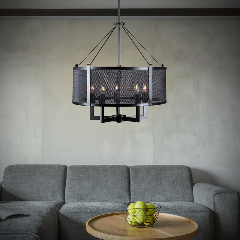 Euclid 5 - Light Dimmable Drum Chandelier