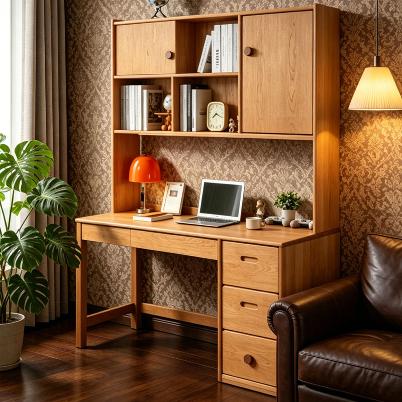 Bureau pratique de style italien pour l'intérieur, H 75,98 po x l 47,24 po x P 23,62 po