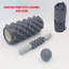 Ensemble de rouleaux en mousse 3-en-1, bâtons de massage, balles de massage, bandes de résistance pour massage des muscles profonds, déclenchement des points de déclenchement, pilates, yoga (gris)-123553399