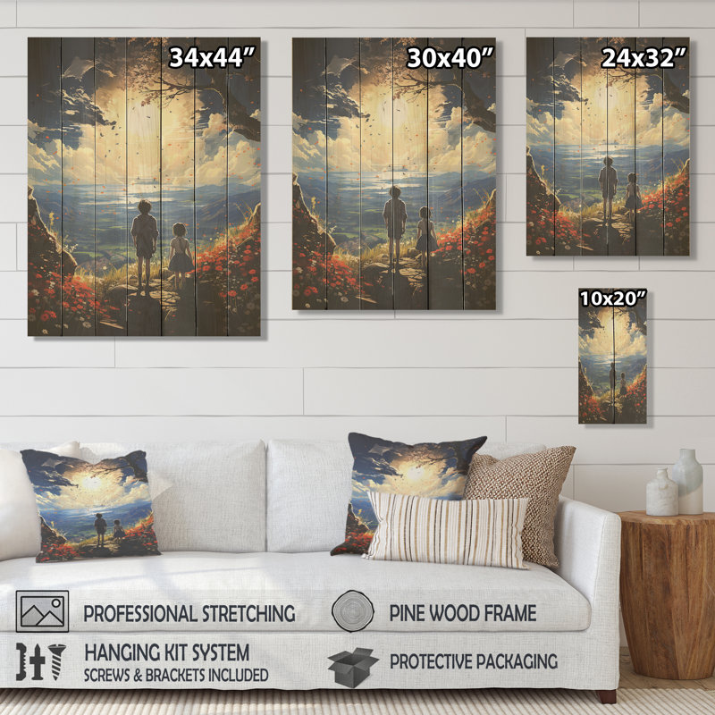 «Sunrise Kid Solutide», impression sur bois, H 44 po x l 34 po