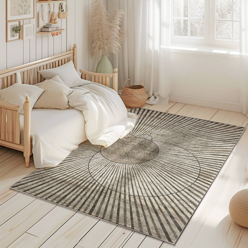 Modern Abstract Rug Contemporary 6X9 Area Rug For Living Room Carpet, Rectangle 7'3" x 9'10"