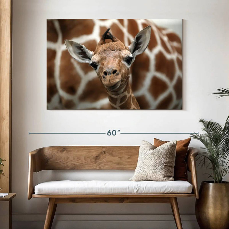 Brampt Giraffe And Baby, 32" H x 48" W