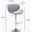 Tabouret de bar rotatif à hauteur réglable avec siège et dossier courbés Modern