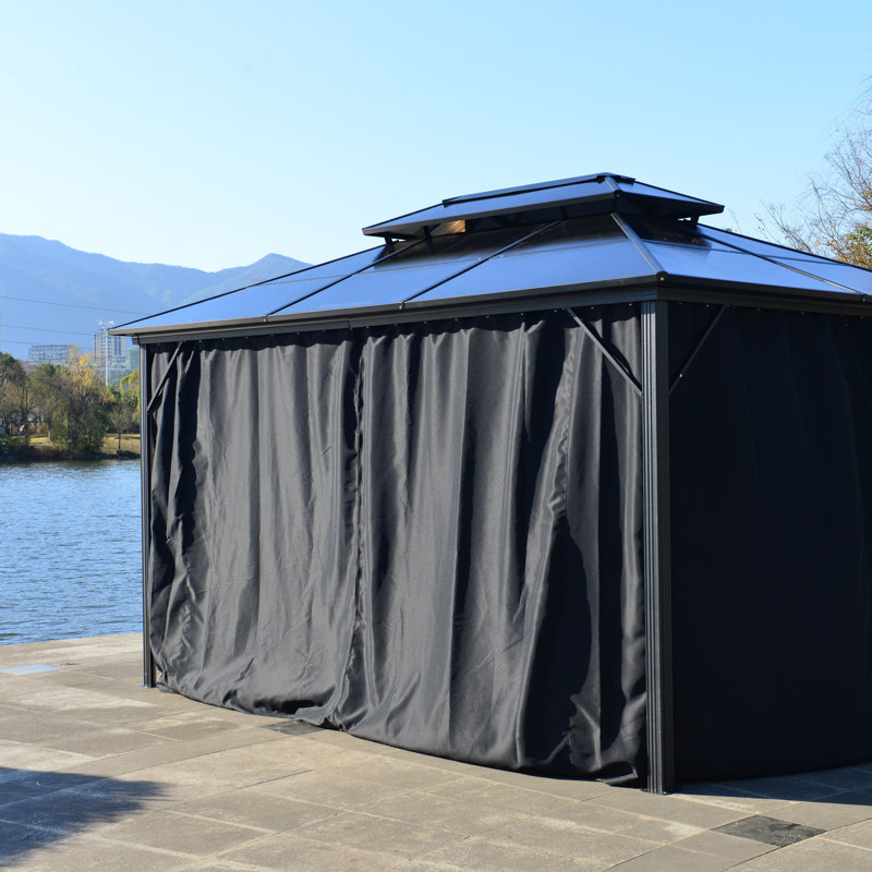 13 pi. L 10 pi. D Pavillon de jardin en aluminium
