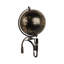 Globe décoratif pour décoration intérieure - Sculpture moderne avec support en métal unique - Figurine de style tablette, décoration de table basse ou décorations pour le salon et la cuisine, noir / or-556585171