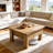 Brown 31.5" Square Coffee Table with Storage for Small Spaces