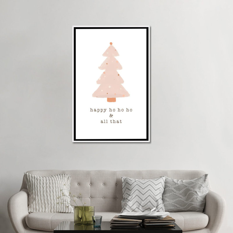 « Happy Ho Ho Ho » par Orara studio, reproduction d’art, Pas de tapis, Toile blanche encadrée, H 48 po x l 32 po x P 1,5 po