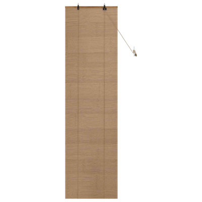 Roller Blind Adjustable Brown Bamboo Window Treatment Sun Shade Curtain
