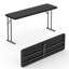 Table pliante étroite 5 pi ， Noir-121100050-121100051