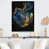 Impression noire sur toile encadrée sélectionné