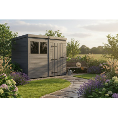 8x5 Pent Composite Shed