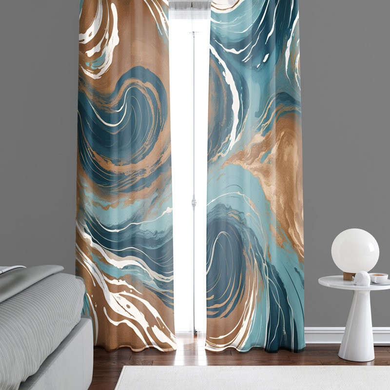 Paire de rideaux semi-transparents en polyester Doy, L 20 po x L 52 po