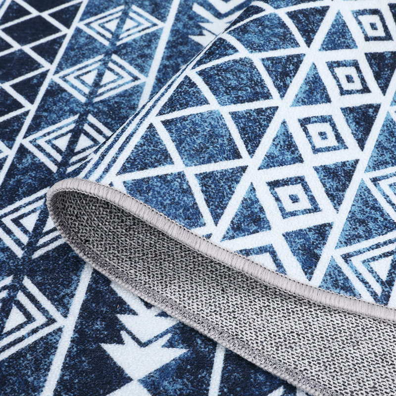 Krisinda Washable Geometric Rug, Rectangle 4' x 6'