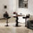 Classic Compact Bar Stool Set Of 2 - Swivel & Height Adjustable, Cat-scratch Resistant Fabric, For Kitchen & Living Room, Black-1397179942-1397179938-1401693730