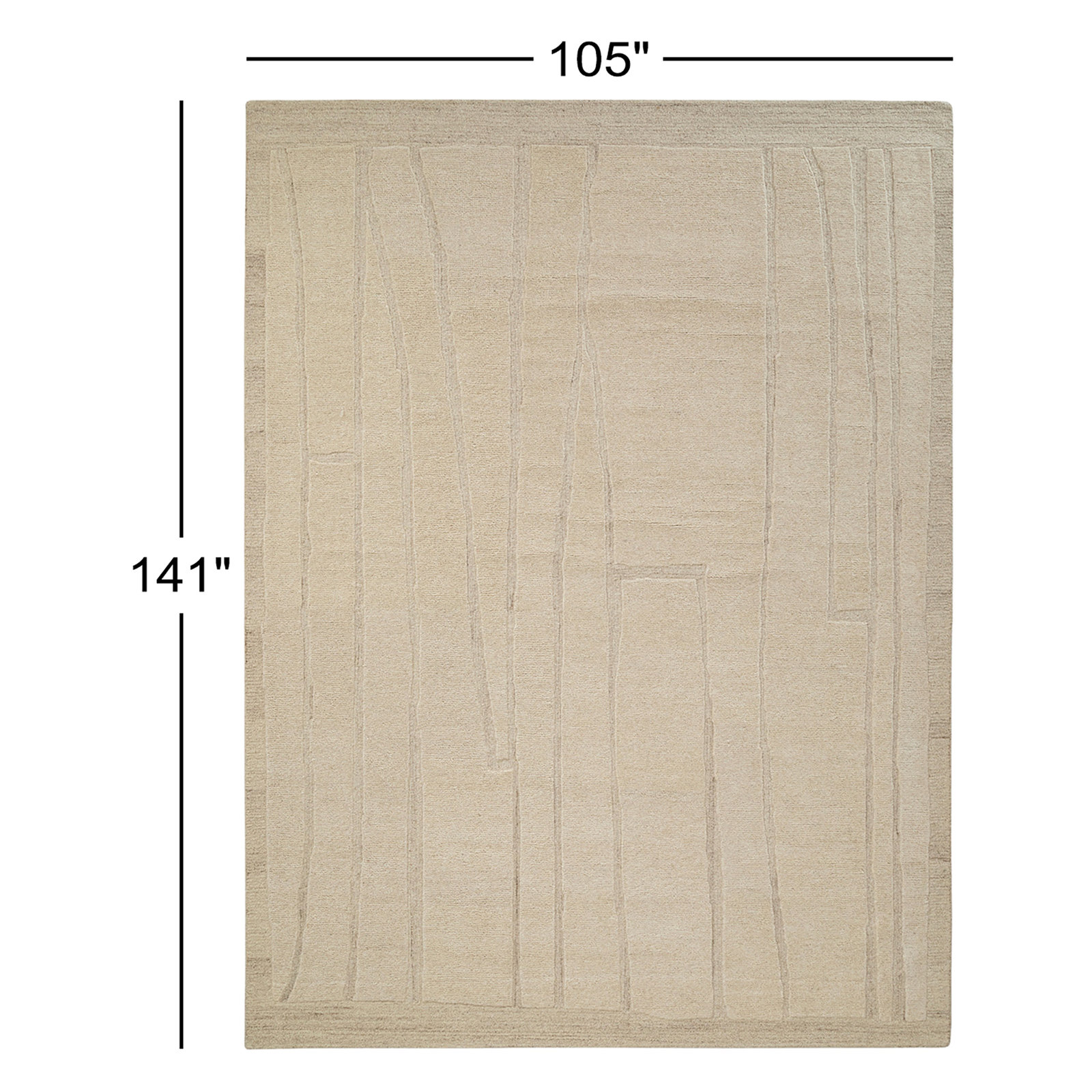 Lira Geometric Hand Tufted Wool Area Rug, Rectangle 8'9" x 11'9"
