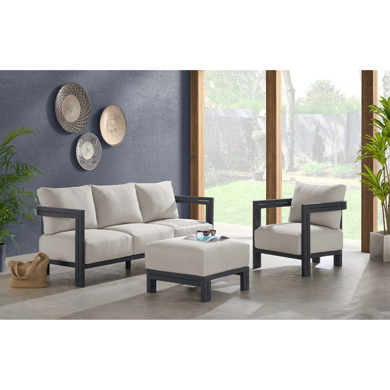 Sherrod Chair - Dark Grey And Olefin Beige (2 Per Carton)