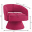 Fauteuil demi-tonneau pivotant rembourré en velours-1832133550