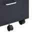 Armoire noire et classeur avec 3 tiroirs, mobilité incluse 3 po, construction