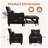Upholstered Convertible Sleeper Accent Chair Bed Chaise Lounge Chair Armchair-801937547