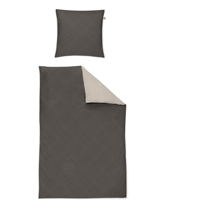 Elegant flannel bedding set alpaca-K 8414, Nature, 155 x 200cm - 1 Pillowcase ( 80 x 80cm)