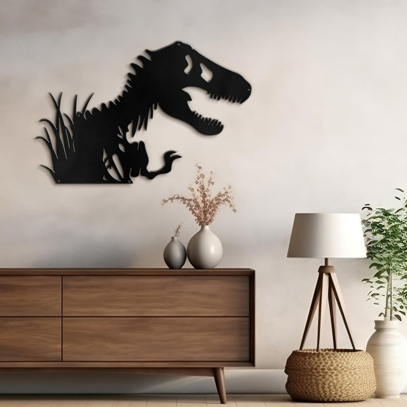 Décoration murale en métal, Noir, H 16 po x l 24 po x P 0,05 po