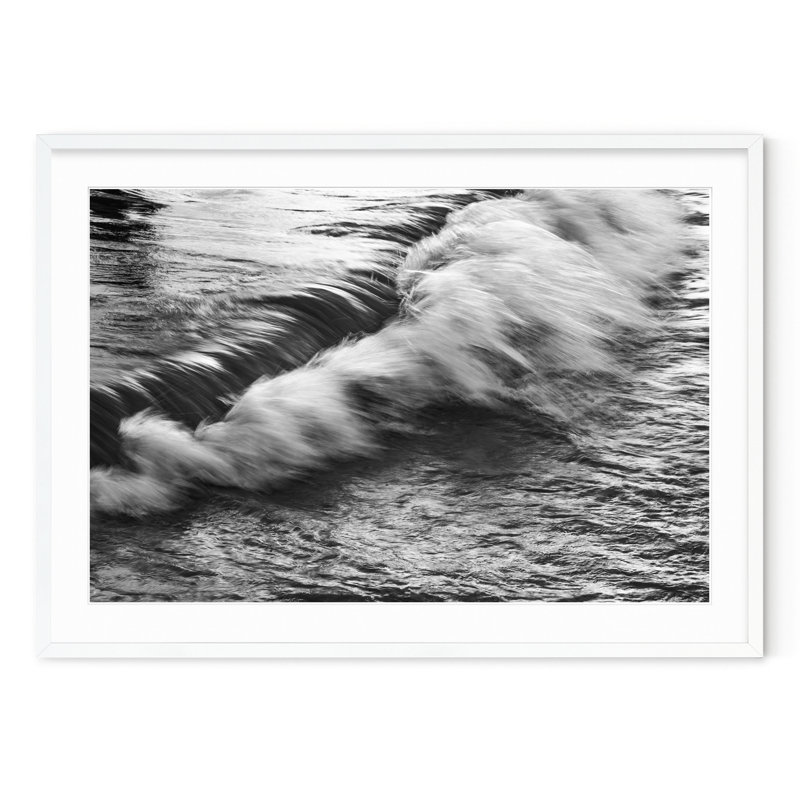 Stonewall Surf - Photographie de cadre photo sur papier, H 22,5 po x l 31,5 po, Cadre blanc