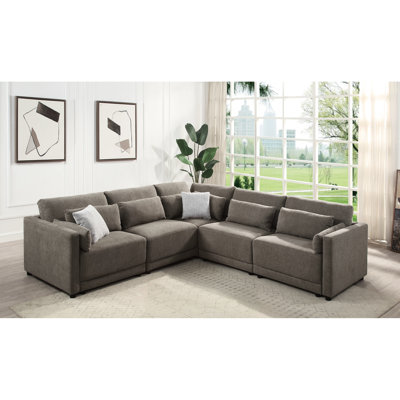 Revêtement modulaire en lin brun, poids de 281 lb, 5 pièces, expérience confortable