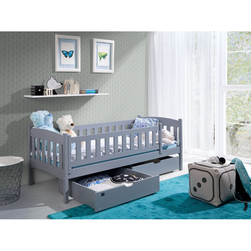 Juana Single (3') 2 Drawer Bed Frames, Grey