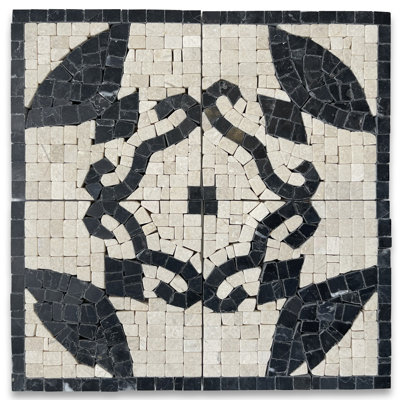 Carreau de mosaïque en marbre 4 po x 4 po
