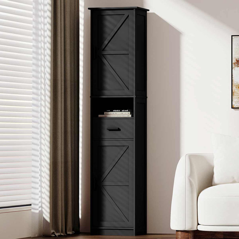 Armoire de rangement pour salle de bain, Noir