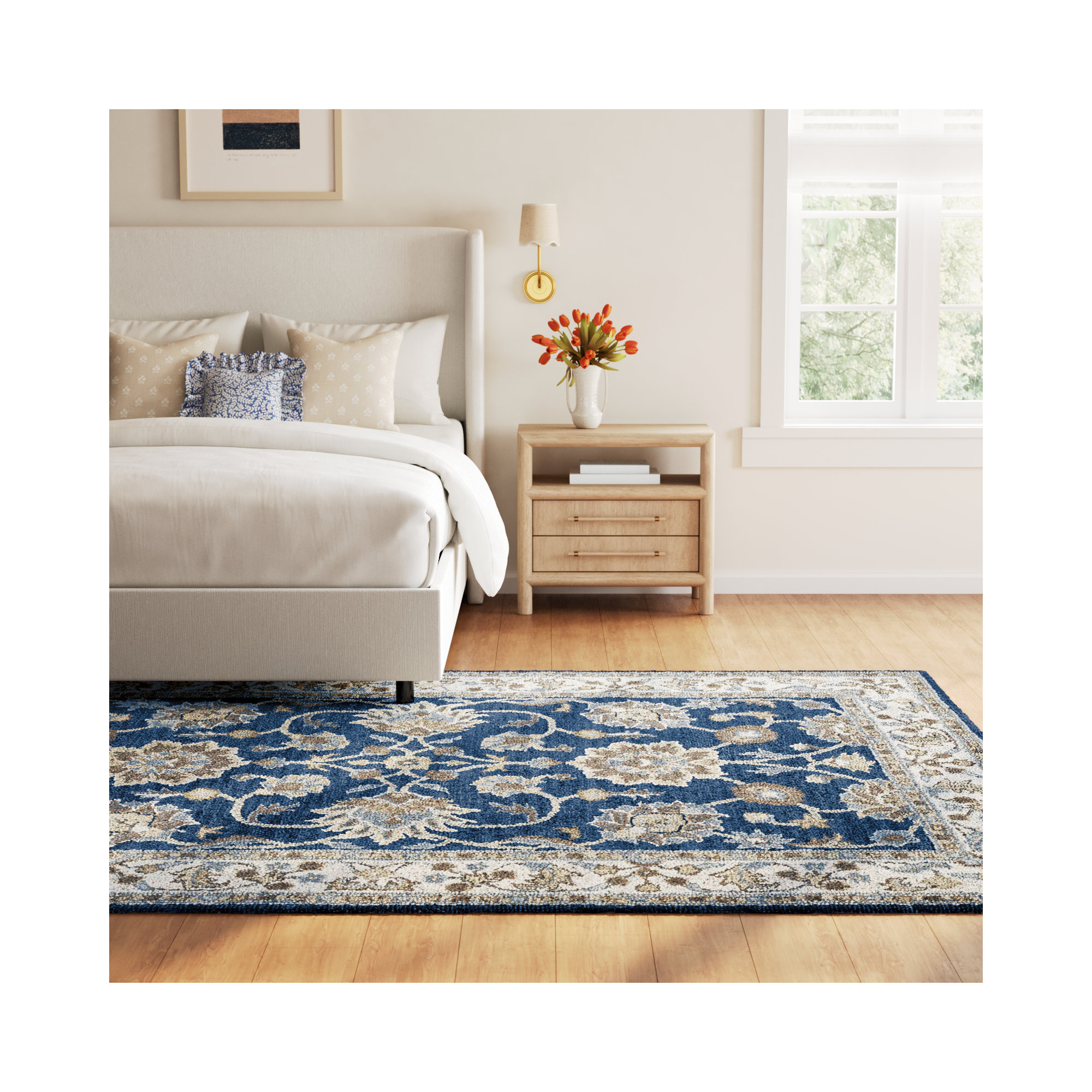 Onca Hand Tufted Wool Rug, Rectangle 8' x 10'
