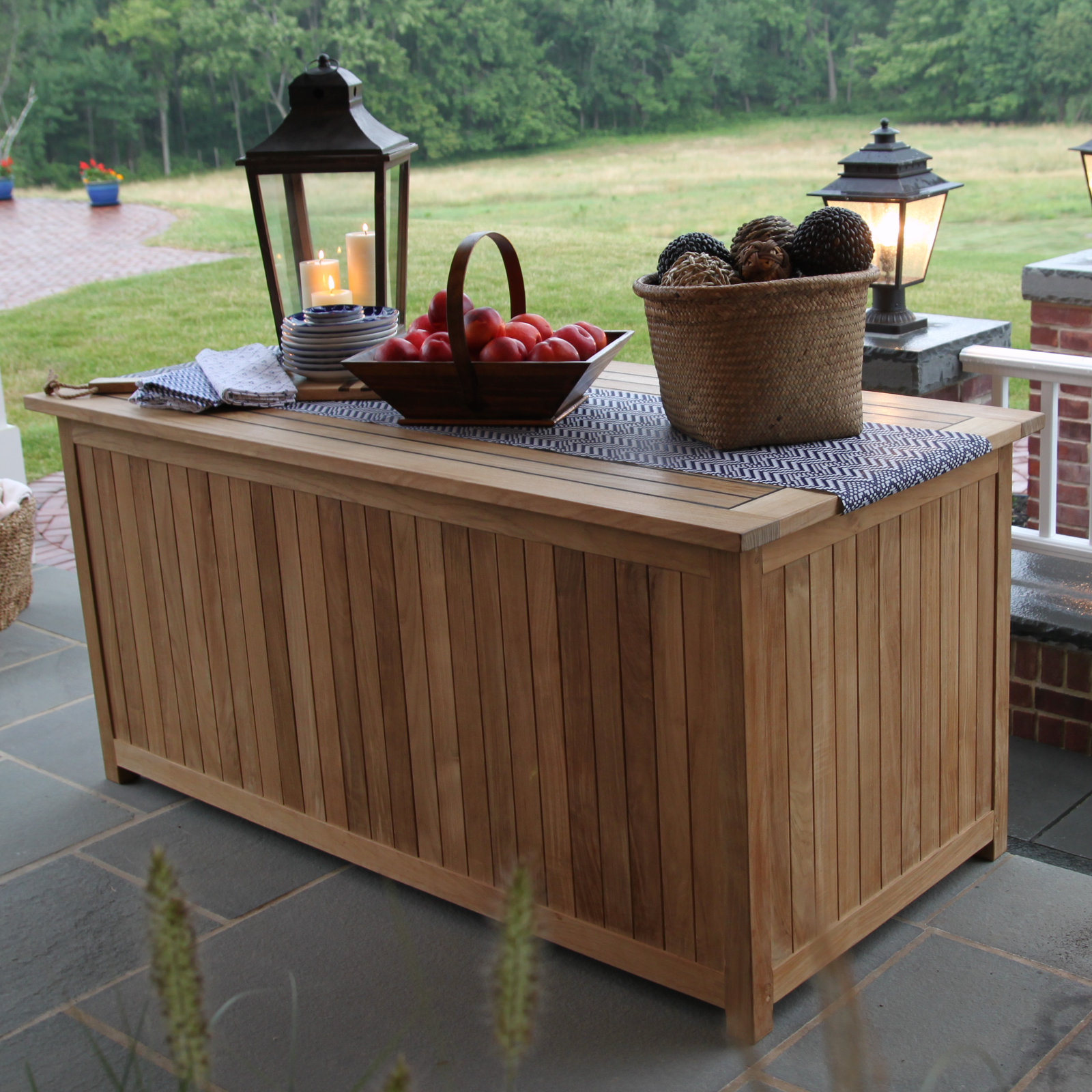 Knightly 255 Gallon Teak Deck Box