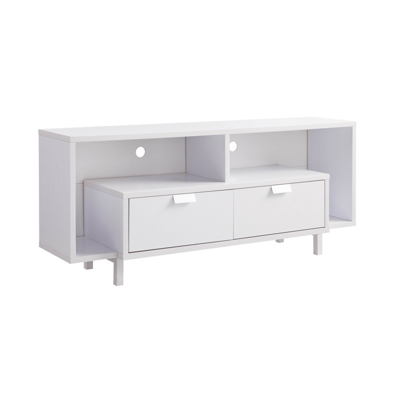 TV Stand With Wire Cutouts And U-Legs