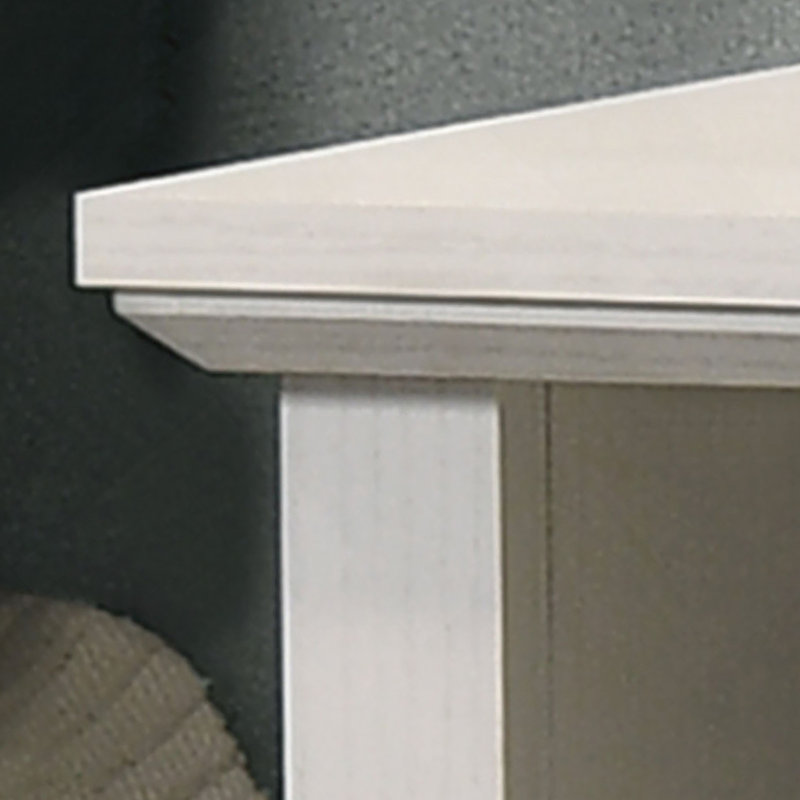 2-Drawer Nightstand, Bedside Table With USB Charging Ports, White