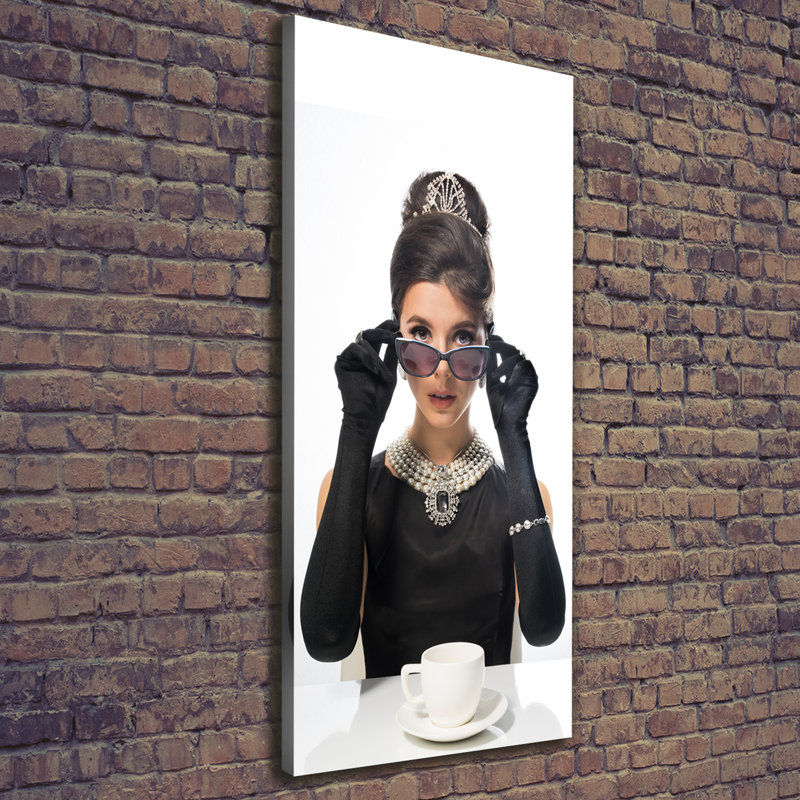 A Woman With Glasses - Wrapped Canvas Print