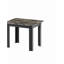 3 pièces table basse rectangulaire de style traditionnel table de chevet carrée pieds en bois plateau en marbre brun meubles en bois