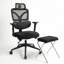 Fauteuil de bureau ergonomique avec appui-tête 3D, soutien lombaire 4D, accoudoirs réglables, inclinaison 145 ° Zero Gravity, fauteuil de jeu d'ordinateur avec repose-pieds, dossier en filet respirant et siège en coin pour les jeux de bureau à domicile