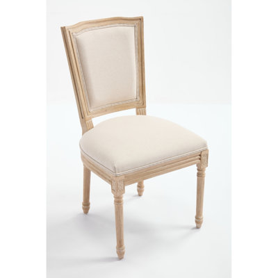 Chaise rembourrée avec pieds en bois