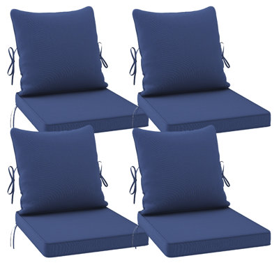 Outdoor High-Density Foam Replacement Seat/Back Cushion Set with Water-Repellent & UV-Resistant Cover for Outdoor Seat