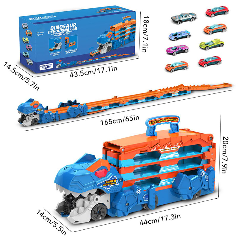 Camion de transport de dinosaures avec rail de pliage Catapult