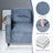 Sectional Sofas | Modern 3-Seat Slate Gray Chenille, Space Saving for Small Living Room Bedroom | Gray | Standard-2037029686