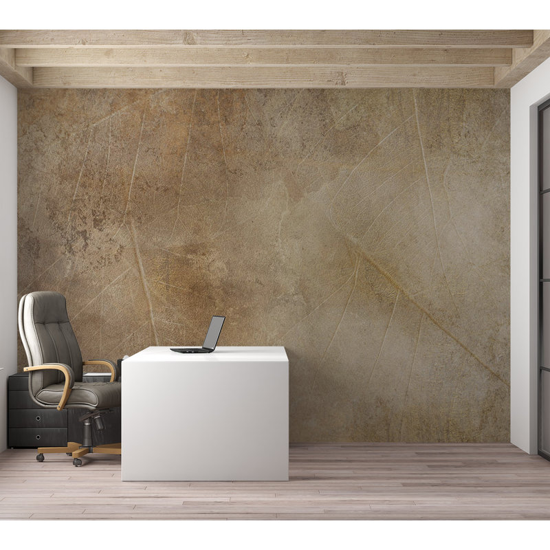 Murale pelez et collez - Feuilles subtiles, L 110 po x l 154 po